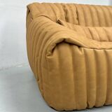 Canapé Sandra en Cuir Camel par A.Hieronimus pour Cinna/Ligne Roset, années 70.