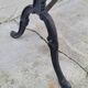Antique cast iron bistro table with oval marble top