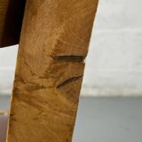 Wooden and leather chairs