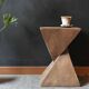 Lightweight Geometric Concrete Side Table, Modern Indoor/Outdoor Accent Table, Multifunctional Table