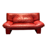 Nicoletti Salotti - 2-seater red leather sofa