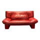 Nicoletti Salotti - 2-seater red leather sofa
