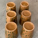 6 verres en terre cuite