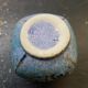 Old vase ball ceramic blue vintage floral décor