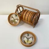 Vintage set of 6 butterfly coasters