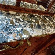 Buffet desserte en acajou de style louis xv dessus marbre