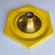 Very Rare Midcentury Yellow, Wall or Ceiling Lamp, Flush Mount, Italy, 1970