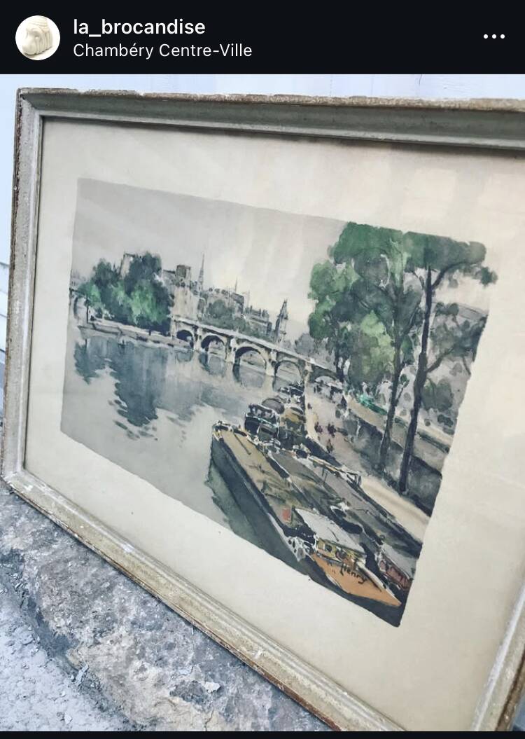 Aquarelle début 20ème siècle le Pont Neuf signée « Henry »
