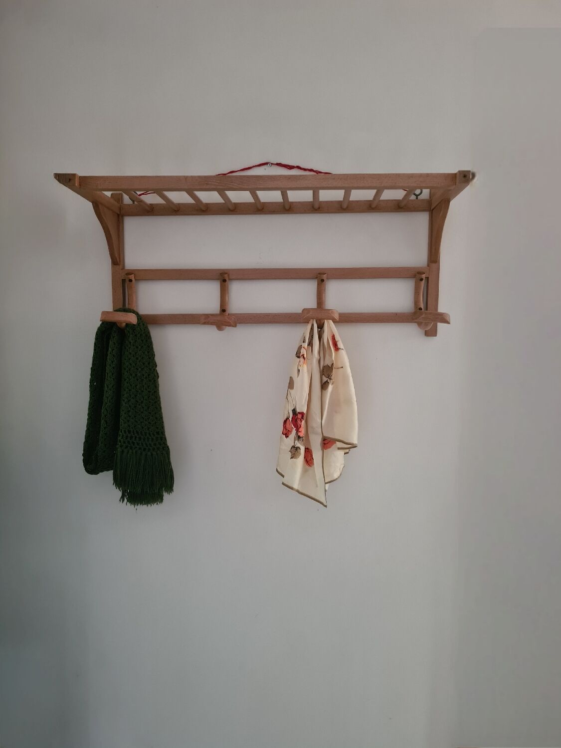Raw wood locker room from the 1950s