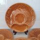 Compartment plates Faiencerie de Gien / artichoke / Barbotine