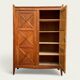 Vintage solid oak cross-braced wardrobe 1940