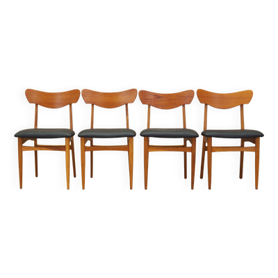 4 chaises danoises, années 1970