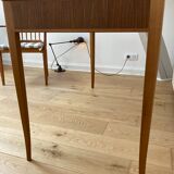 Carl Malmsten desk and chair with Svenskt Tenn fabric