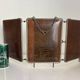 Vintage 1930s triptych barber mirror crocodile crystal - 30x69 cm