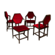 Lot 4 chaises par Frank Lloyd Wright années 80