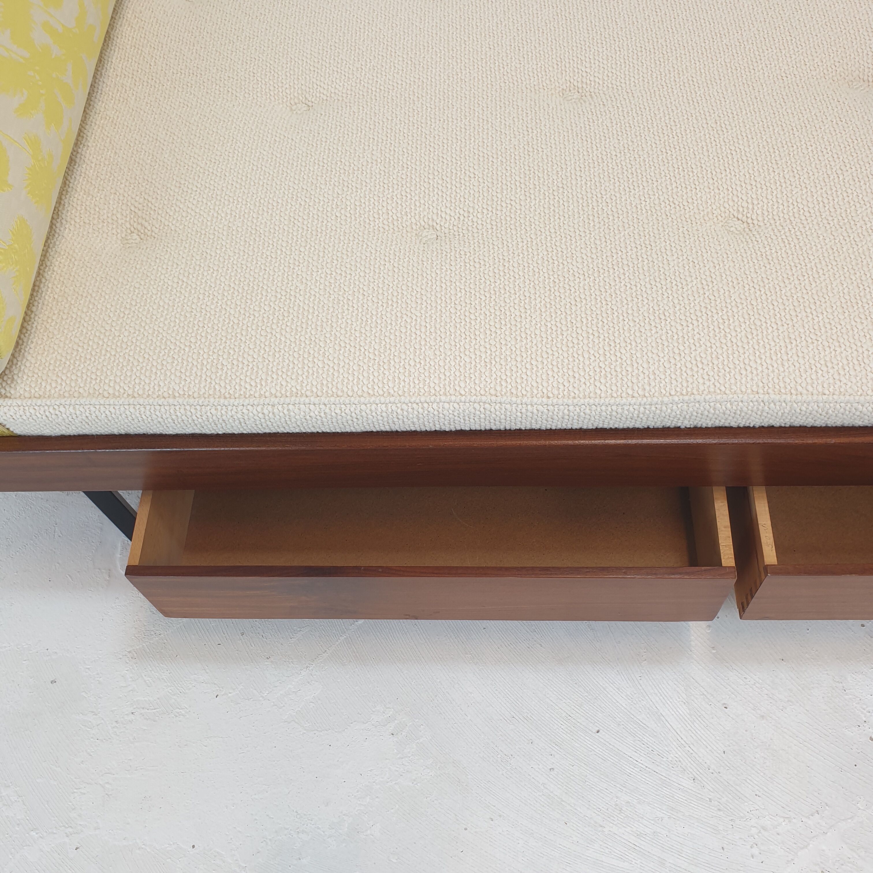 Teak Daybed with Dedar Cushions and Bolster, 1960s