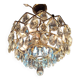 Vintage italian circular chandelier crystal drops