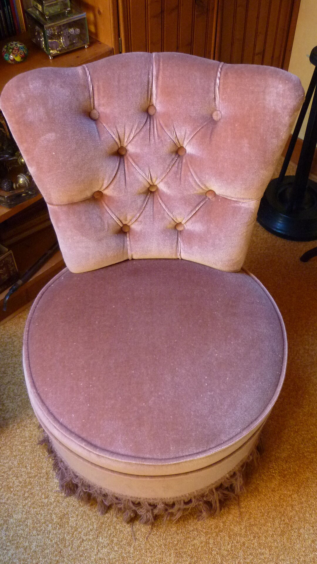 Toad padded velvet armchair