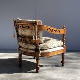 Giorgetti / classic armchair in art deco style / italy 1975s