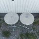 Pair of stools Habitat in cast aluminum 1980 vintage
