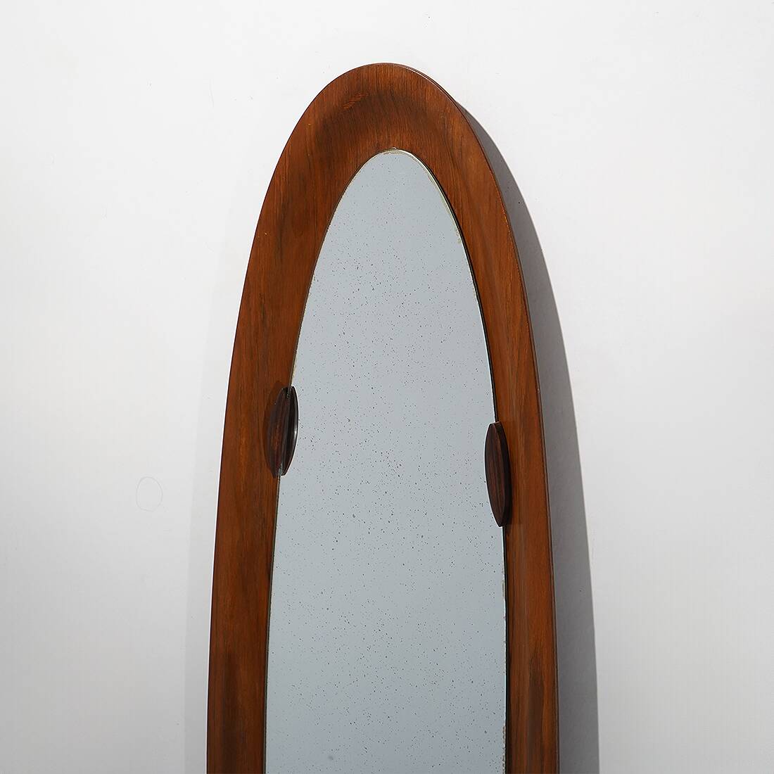 Miroir mural en contreplaqué courbé, années 1960