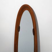 Curved plywood wall mirror, 1960s