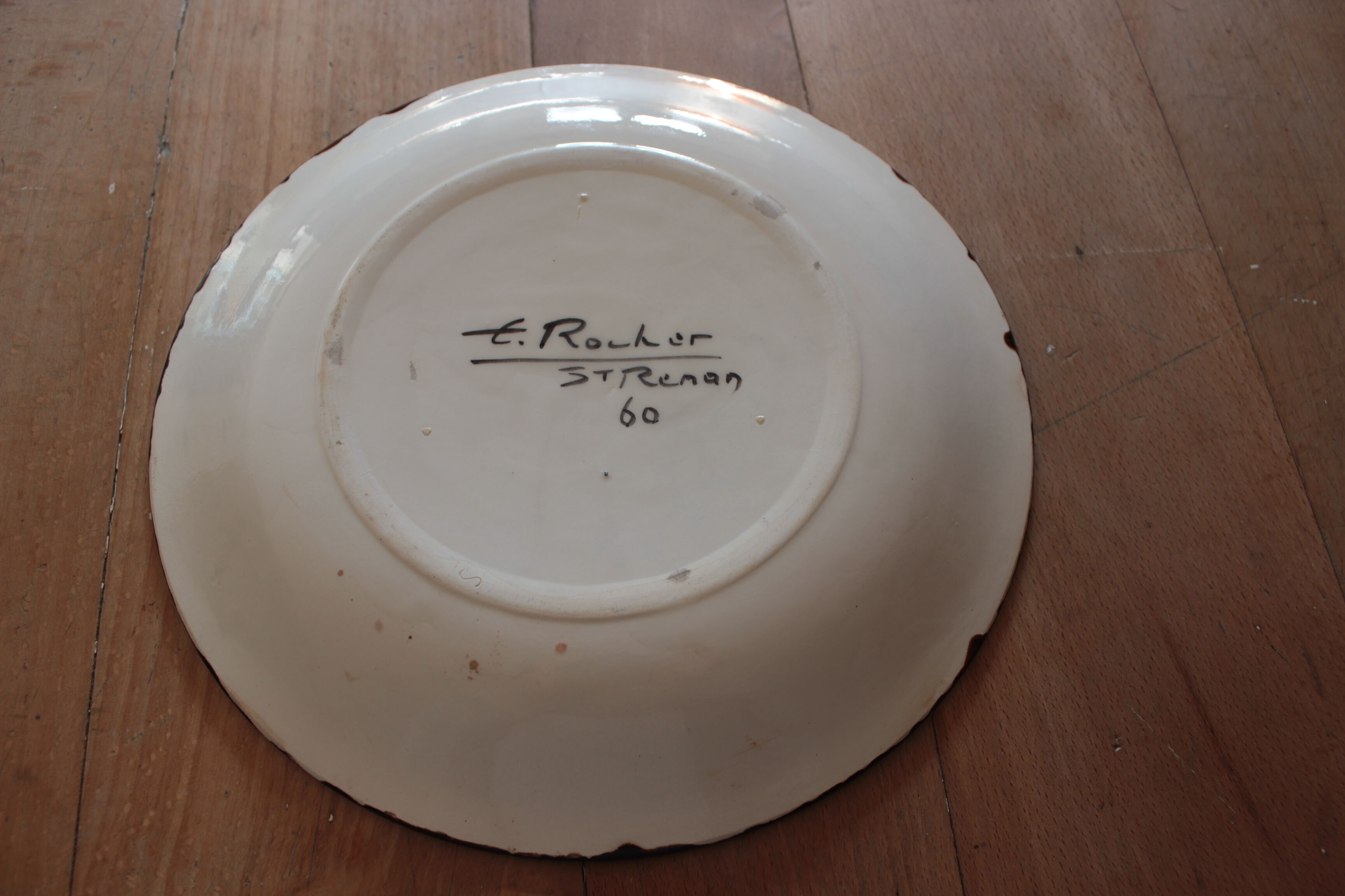 Emile Rocher Saint Ronan earthenware plate