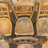Set of 9 raw bistro chairs