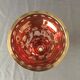 Burgundy burgundy bohemian glass vase tranparent and grave