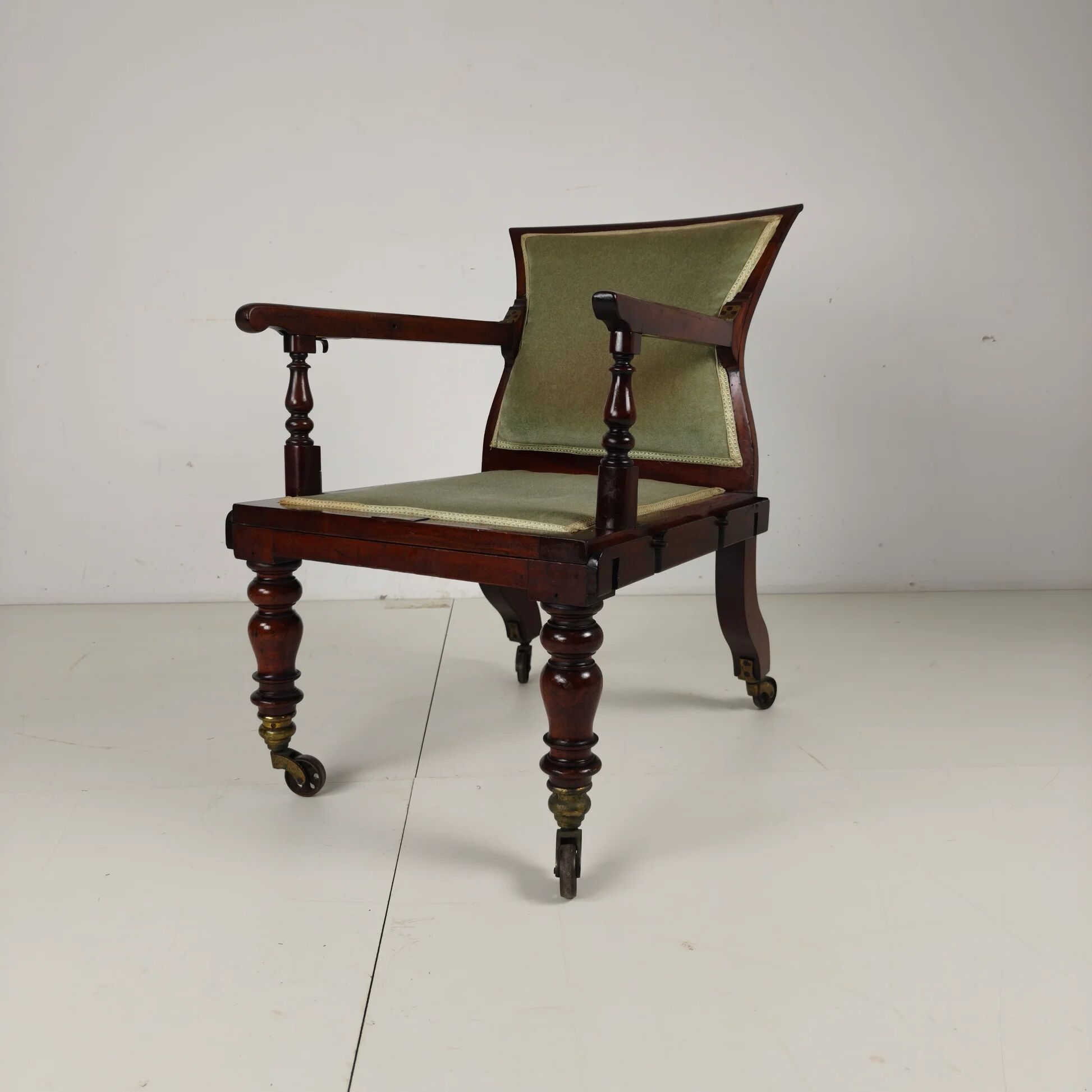 Rare fauteuil ajustable victorien par J. Alderman, Londres