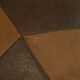 Round Vintage Pouf Brown Star Motif Skai Sixties
