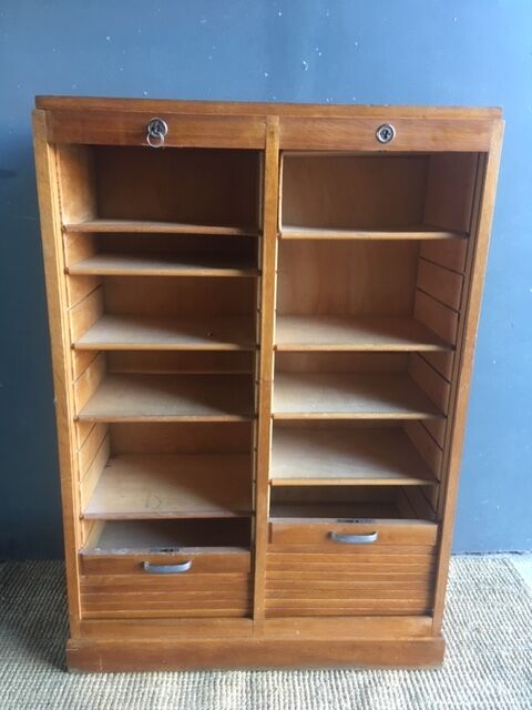 Notary cabinet binder double curtains