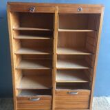 Notary cabinet binder double curtains