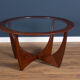 Retro Teak Round 'Astro' 'Fresco' Coffee Table By Victor Wilkins For G Plan