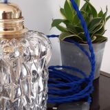 Chiseled glass hand lamp