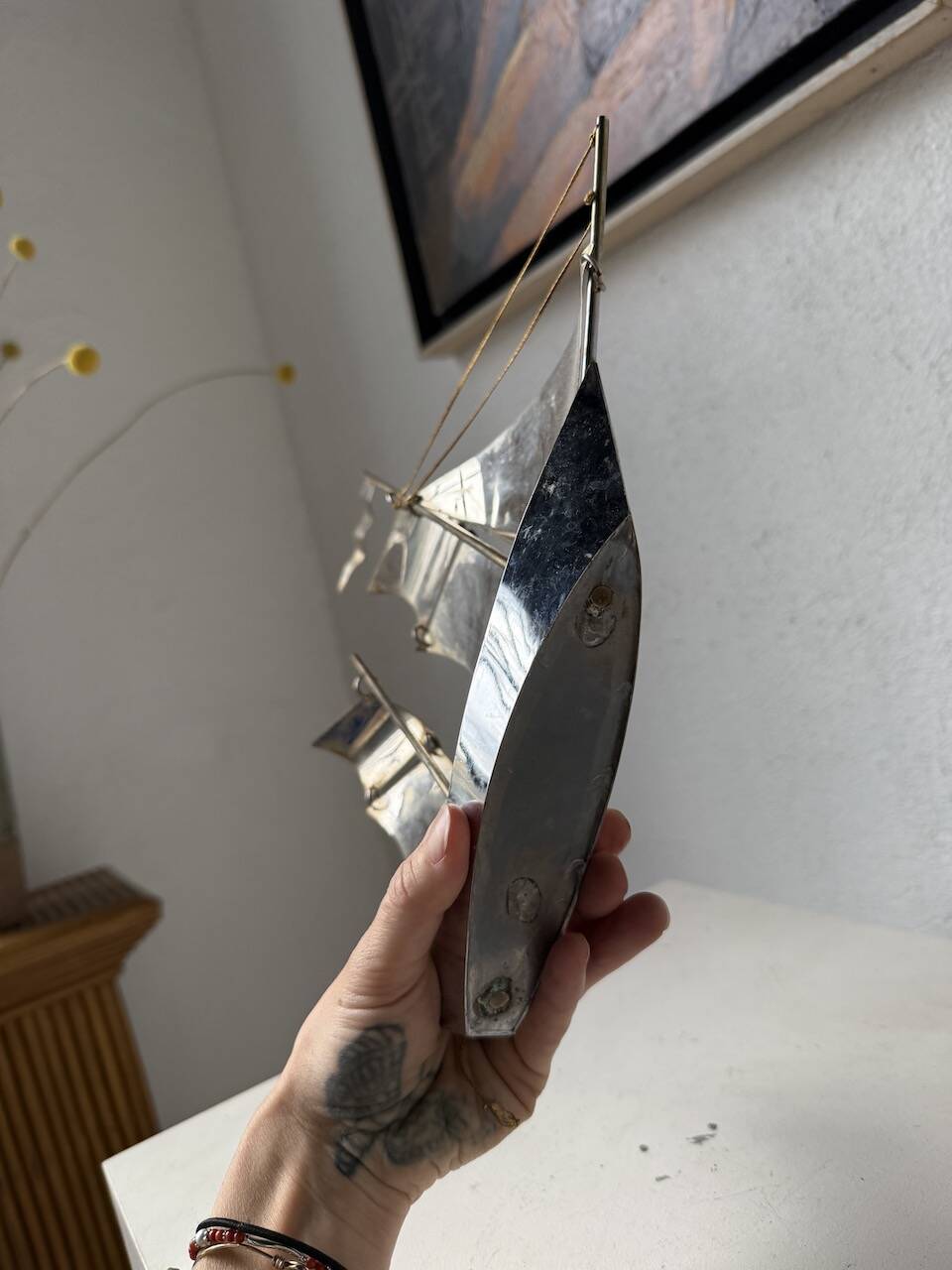 Stainless steel boat from the 1980s.