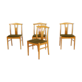 Set of 4 beech chairs, Sweden, 1960