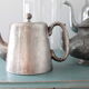 Old English teapot in silver EPNS, hard soldered Sheffield,