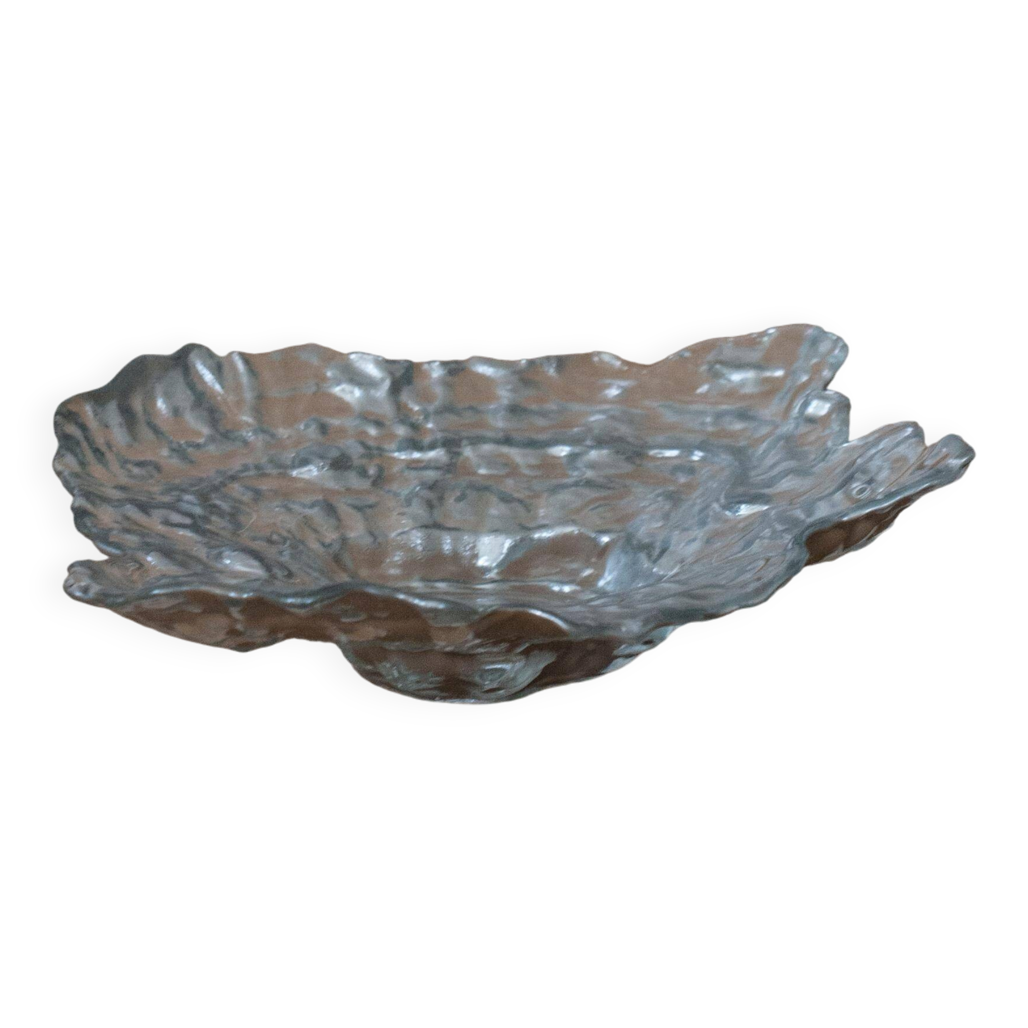 Silver crystal bowl mid-century, Italy, 1970s