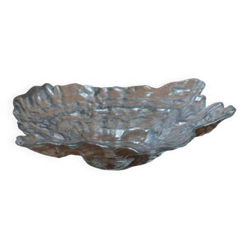 Silver crystal bowl mid-century, Italy, 1970s