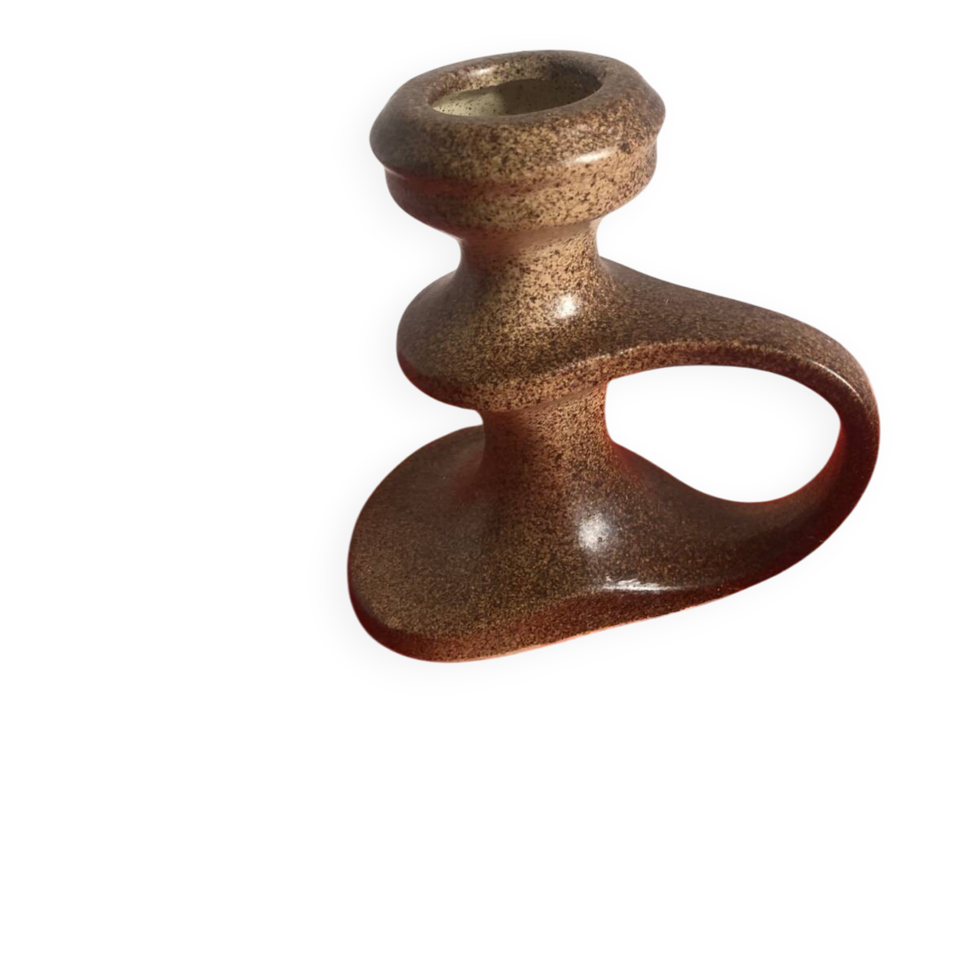 Old stoneware candlestick signed Bastien le Pemp Quimper