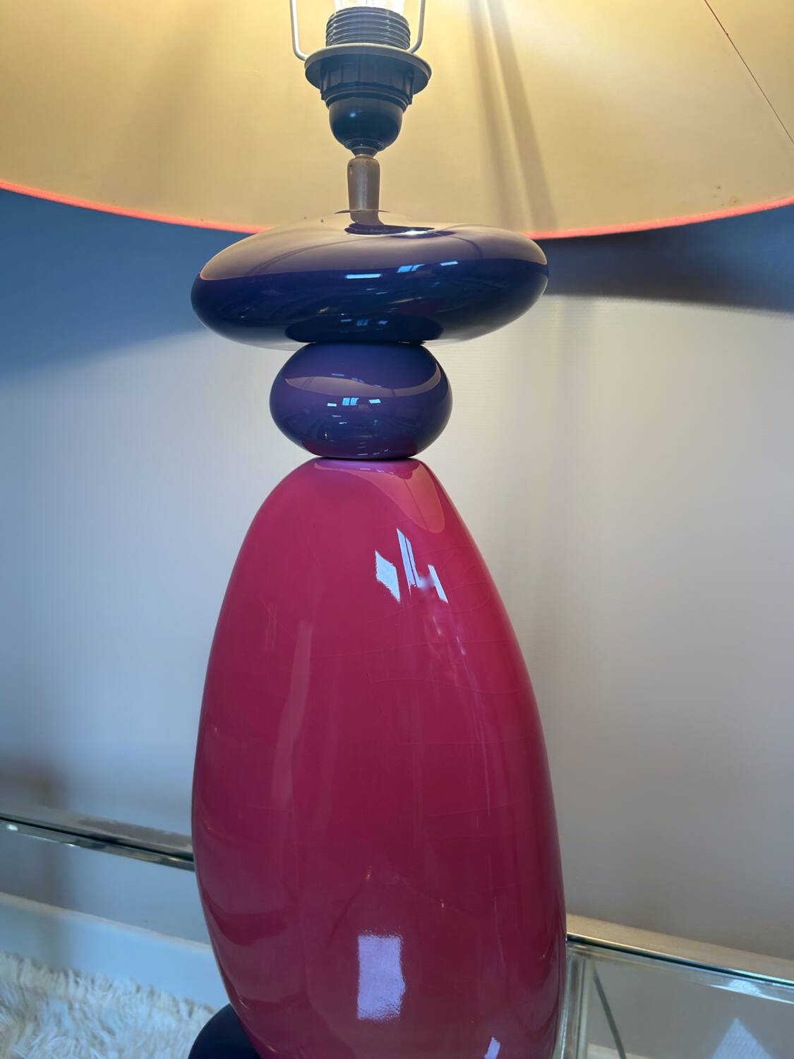 Large pebble lamp François Chatain 80s