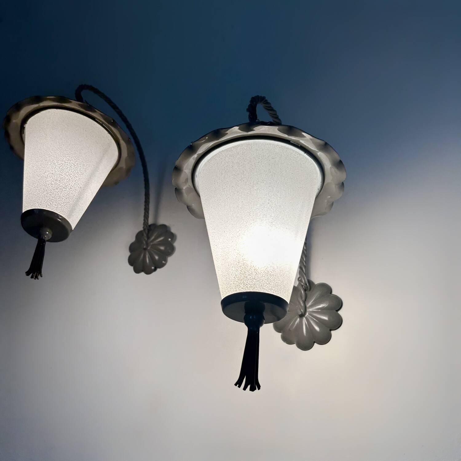 60s outdoor lanterns or wall lights (X2)