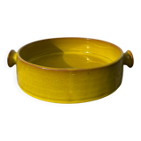 Fire-earth glazed ceramic salad bowl