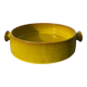 Fire-earth glazed ceramic salad bowl