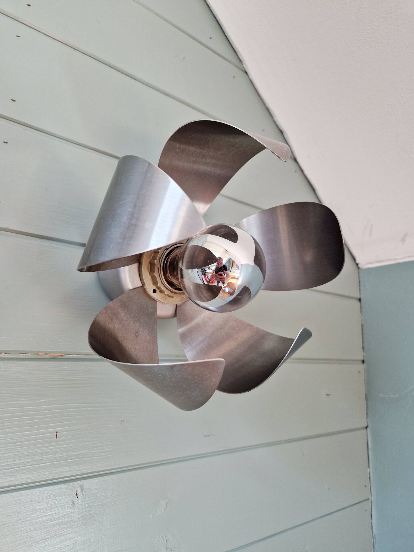Pair of Space Age wall sconces in chrome metal, 1970s
