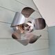 Pair of Space Age wall sconces in chrome metal, 1970s