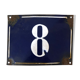 Plaque émaillée numéro 8