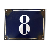 Plaque émaillée numéro 8