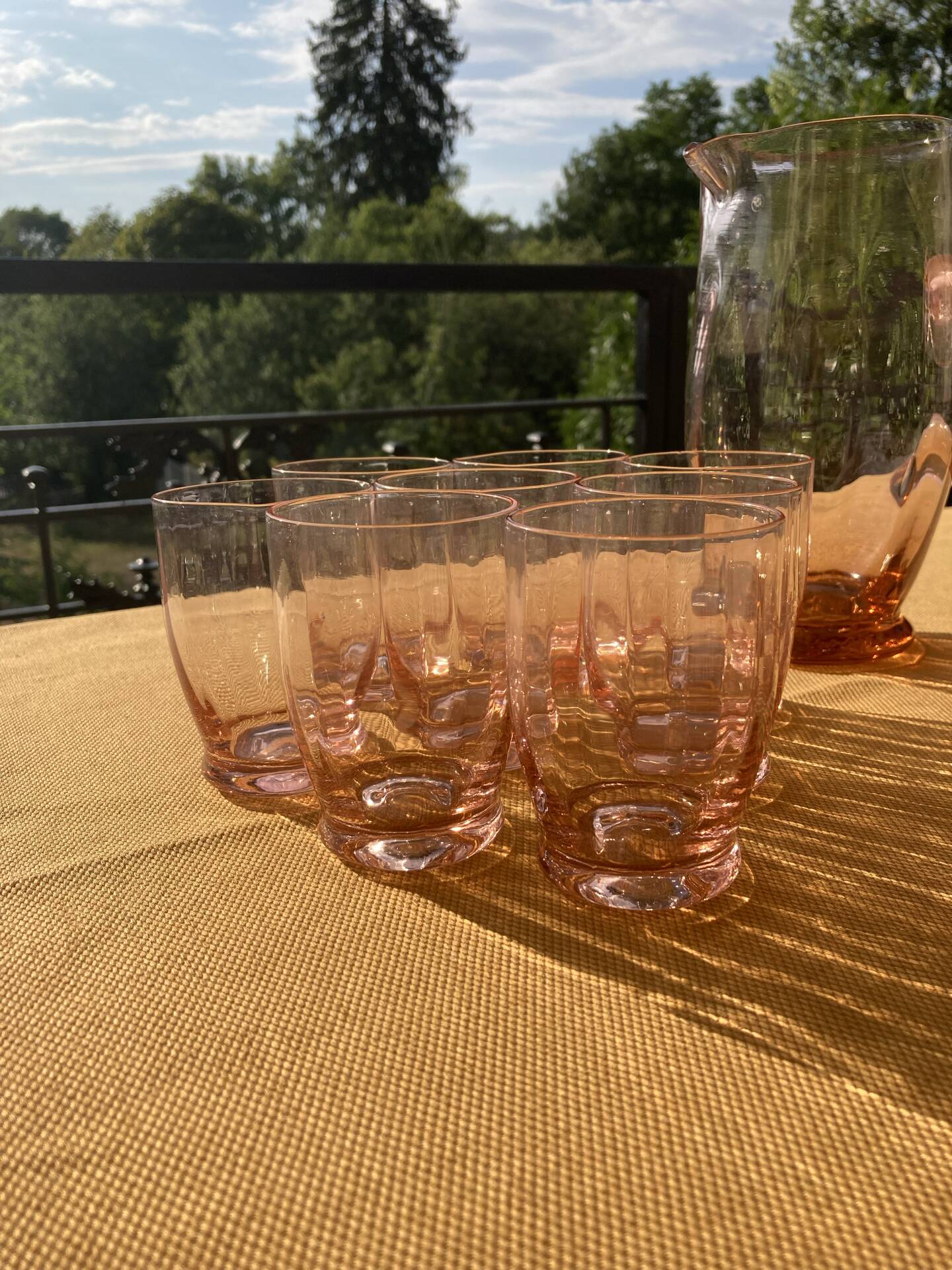 Service of orangeade in antique Rosaline.